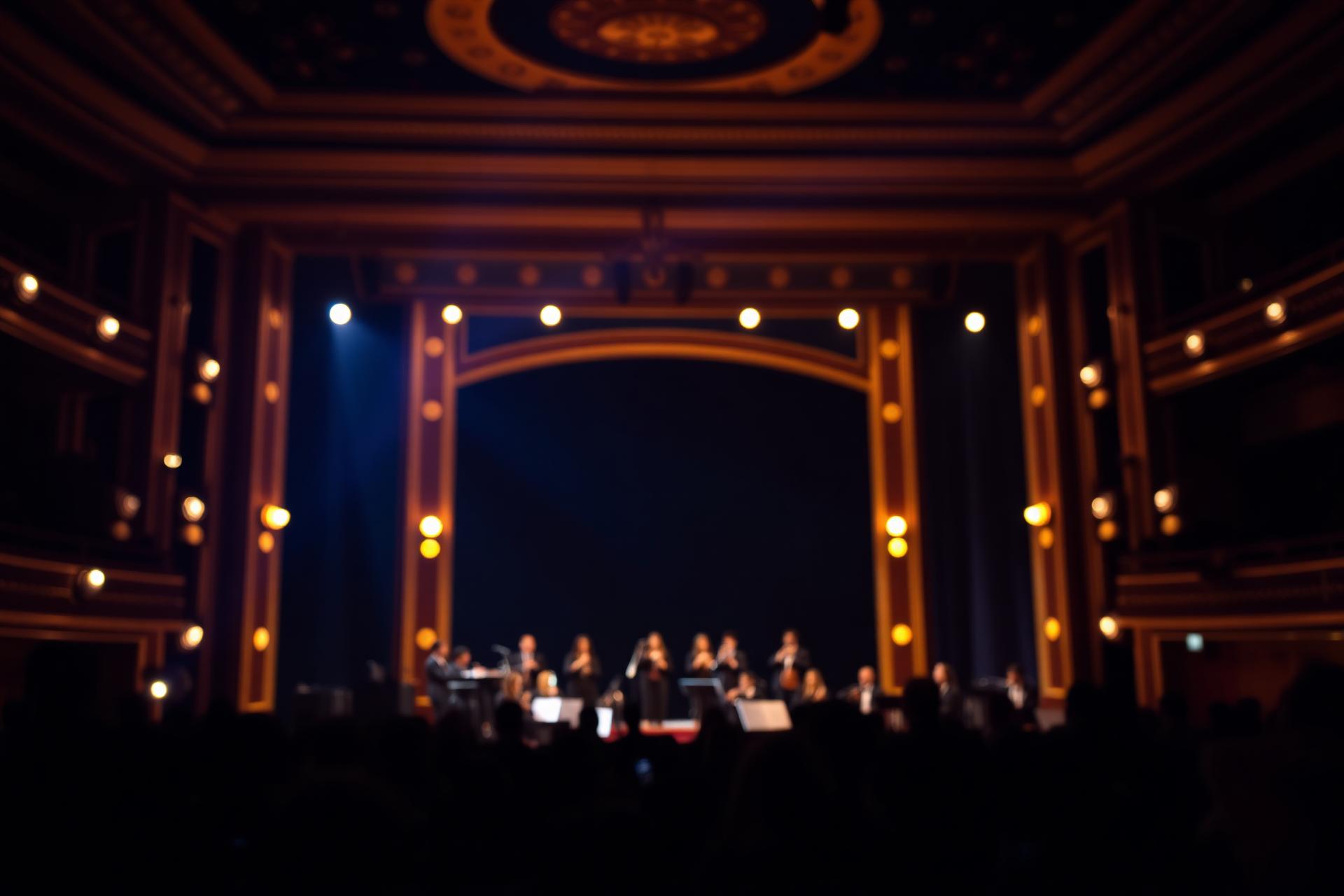Teatro lirico illuminato durante un concerto